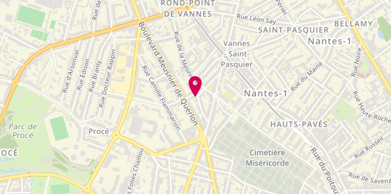 Plan de ALZIEU Christine, 1 Rue du Douet Garnier, 44000 Nantes