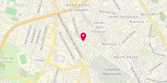 Plan de LIBEAU Laurence, 2 Rue du Douet Garnier, 44000 Nantes