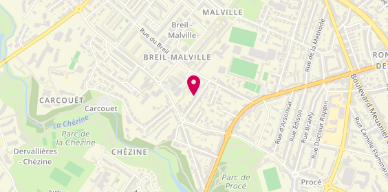 Plan de Evelin VALCARCE psychologue, 16 Rue des Primevères, 44100 Nantes