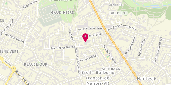 Plan de DUHIL Cécile Psychologue - Psychogénéalogiste, 32 Rue Hector Berlioz, 44300 Nantes