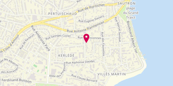 Plan de Psychologue Saint-Nazaire, Couzigou Frédérique, 80 Rue des Chardonnerets, 44600 Saint-Nazaire