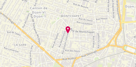 Plan de GHIZZI-CARIMANTRAN Caroline, 44 Rue Jacques Cellerier, 21000 Dijon