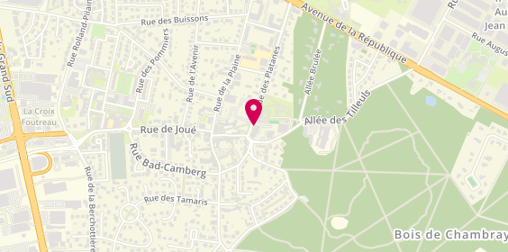 Plan de CHANEL Sandrine, 5 avenue des Platanes, 37170 Chambray-lès-Tours