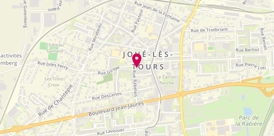 Plan de Cabinet de Psychologie de Sylvia LEMAY, 8 Rue Rabelais, 37300 Joué-lès-Tours