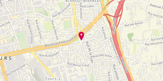 Plan de Vuillard Lucie, 88 Rue du Rempart, 37000 Tours