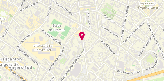 Plan de PELLETIER Arnaud, 158 bis rue de Létanduère, 49000 Angers