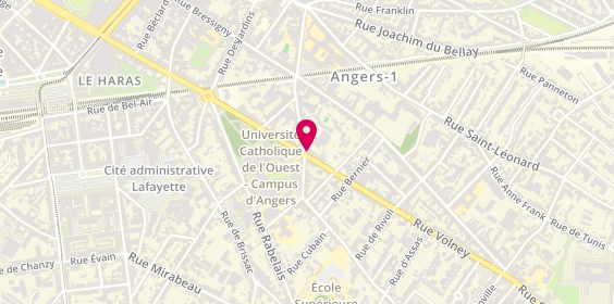 Plan de De Lamare Marie-Joëlle, 43 Rue Volney, 49000 Angers