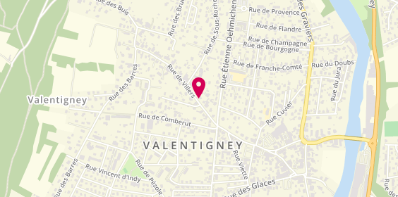 Plan de VANONI Marlène, 16 Rue de Comberut, 25700 Valentigney