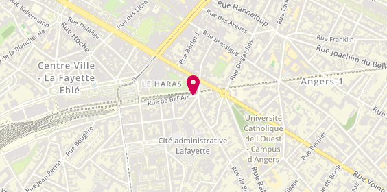 Plan de LERAY Anne-Marie, 58 Rue de Bel Air, 49000 Angers