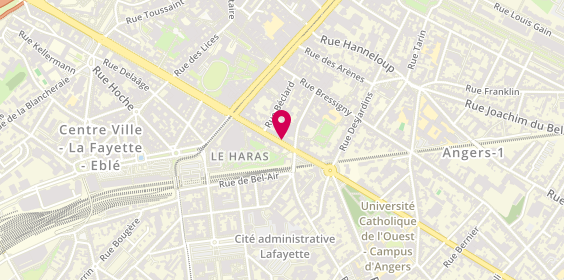 Plan de Denis HARADA psychologue Angers, 21 Rue Paul Bert, 49000 Angers
