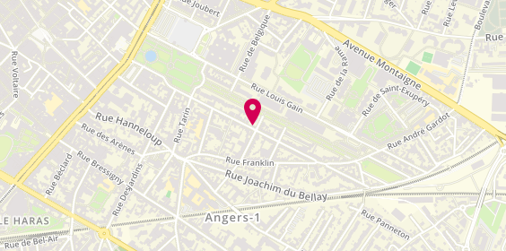 Plan de Cabinet Sophie NICOLO psychologue- praticienne EMDR, 43 Rue du Quinconce, 49100 Angers