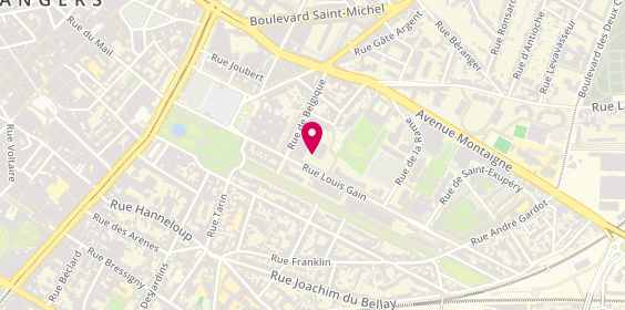 Plan de Laura MENUET - Psychologue, 11 Rue Louis Gain, 49100 Angers