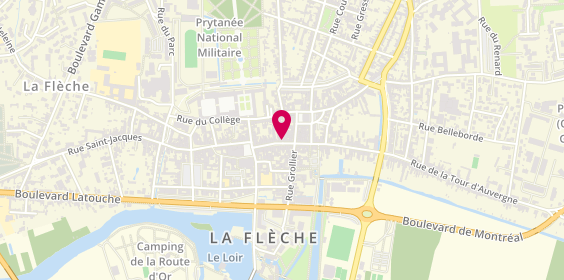 Plan de De Béru Clémentine, 18 Grande Rue, 72200 La Flèche
