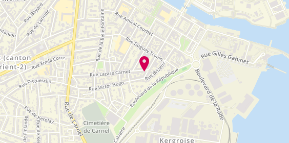 Plan de VANHAELEN Morgane, 64 Rue Lazare Carnot, 56100 Lorient