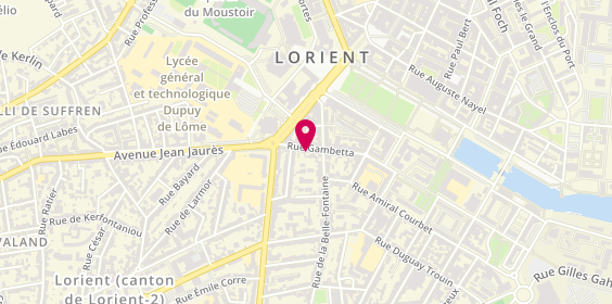 Plan de COSPEREC-Andreu Laurence, Psychologue de l'Enfant, de l'Adulte et de la famille, 15 Rue Gambetta, 56100 Lorient