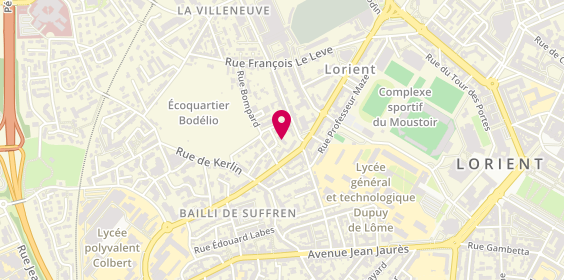 Plan de Anne GUEGAN, PNL et Hypnose Ericksonienne, 4 Rue Charles le Goffic, 56100 Lorient