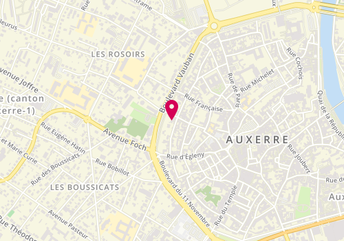 Plan de DE BENQUE D'AGUT Tiphène, 17 Rue des Buttes, 89000 Auxerre