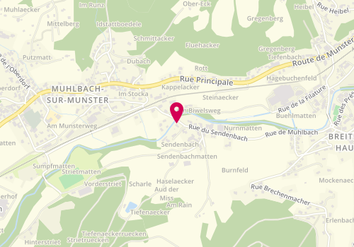 Plan de THIRION Christelle sophrologue Vallée de Munster Colmar, 14 Rue du Sendenbach, 68380 Muhlbach-sur-Munster