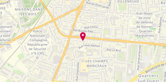Plan de Christine Chaouat, 28 allée Louis Hémon, 35200 Rennes