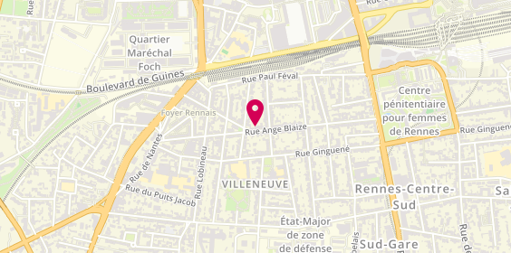 Plan de Mathilde SAMAMA-Guyomard, 37 Rue Ange Blaize, 35000 Rennes