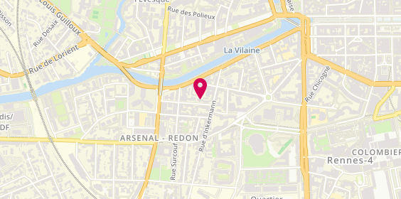 Plan de Guivarch & Sévin, Psychologues à Rennes, 8 Rue du Sapeur Michel Jouan, 35000 Rennes