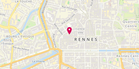 Plan de Clémence BEAUDET - Psychologue Rennes Centre, 2 Rue Saint-Guillaume, 35000 Rennes