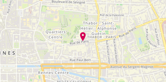 Plan de Céline MELOU-Sérieys - Psychologue, 25 Rue de Paris, 35000 Rennes