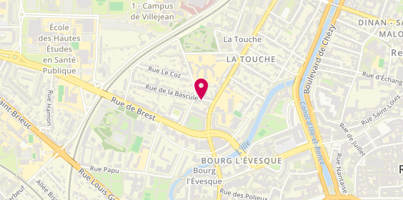 Plan de DANIEL MARTINET Marie Pierre, 5 Rue de la Bascule, 35000 Rennes