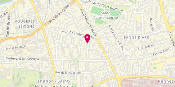 Plan de DE MONTS Cécile, 35 Rue Honoré de Balzac, 35700 Rennes