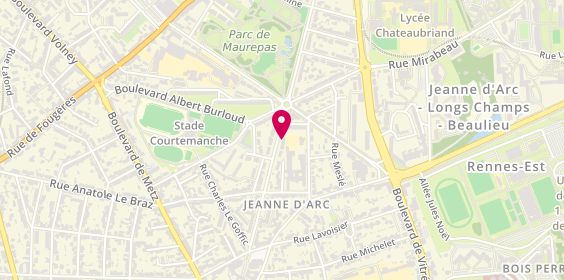 Plan de Françoise DAVID psychologue, 46 Boulevard Alexis Carrel, 35700 Rennes
