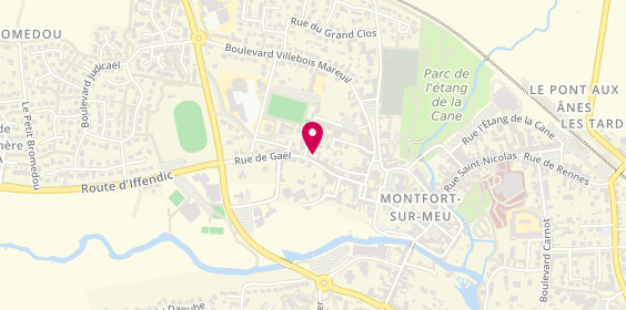Plan de Céline BERTIN, Psychologue clinicienne Montfort sur Meu, 24 Rue de Gaël Batiment C, 35160 Montfort-sur-Meu
