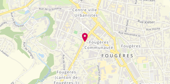 Plan de ALAUX Sandrine, 2 Rue Jules Ferry, 35300 Fougères