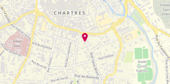 Plan de Florian BRUNET - Psychologue (entretiens Téléphoniques et visio possibles), 16 Rue Saint-Brice, 28000 Chartres