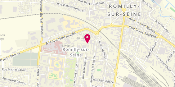 Plan de Mireille Passaquy - Psychologue - Romilly-sur-Seine, 14 Rue Jean Moulin, 10100 Romilly-sur-Seine