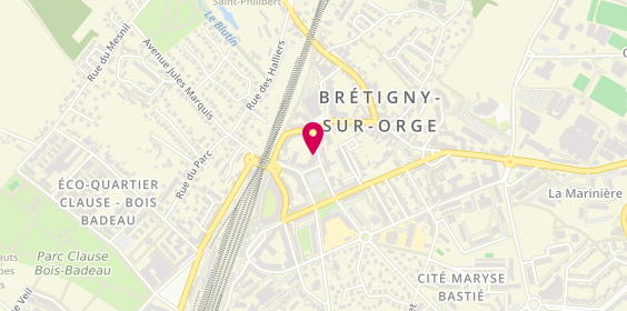Plan de DOUSSOT Freddy - Psychologue, Psychanalyste - Brétigny sur Orge, 16 Rue de la Paix, 91220 Brétigny-sur-Orge