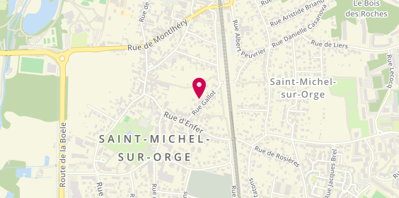 Plan de Bodigoff Nadege Psychologue, 9 Rue Gallot, 91240 Saint-Michel-sur-Orge