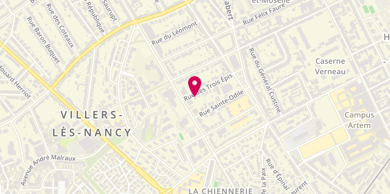 Plan de BRUNSTEIN Laure, 7 Rue des 3 Épis, 54600 Villers-lès-Nancy