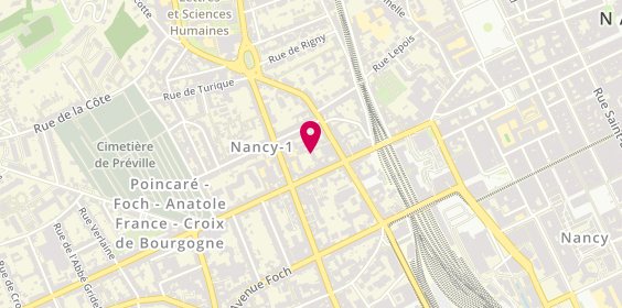 Plan de GERARD Audrey, 40 Rue Raymond Poincaré, 54000 Nancy