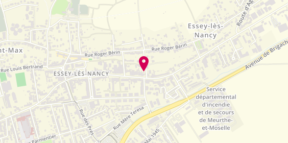 Plan de Aline ANDRIEN Psychologue Hypnothérapeute, 1 ruelle Navette, 54270 Essey-lès-Nancy