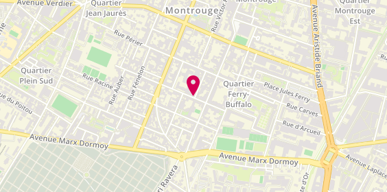 Plan de Ambre HONIGMAN Psychologue, 16 Rue Morel, 92120 Montrouge