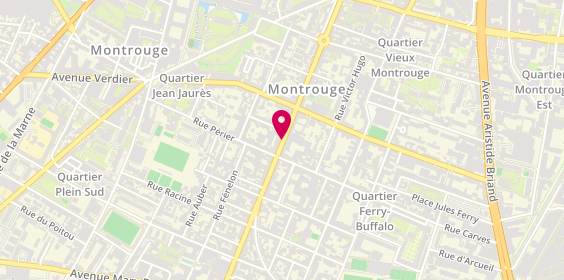 Plan de DES GRANGES GENEVIÈVE, 106 Avenue de la République, 92120 Montrouge