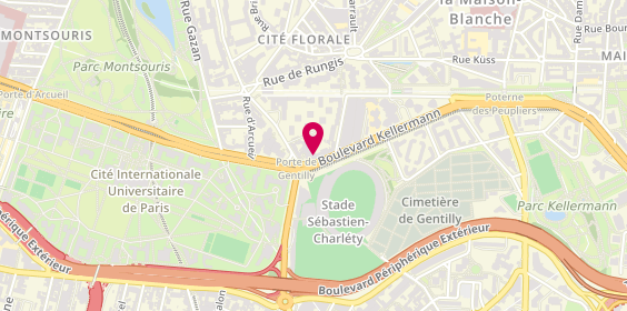Plan de Clara MURE - Psychologue clinicienne, 104 Boulevard Kellermann, 75013 Paris