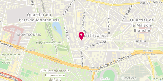 Plan de Nathalie FERREIRA - Psychologue Clinicienne, 11 Rue Charbonnel, 75013 Paris