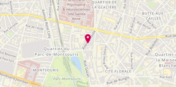 Plan de SCHENKER MONTAIGNAC Lydia, 15 Avenue Reille, 75014 Paris