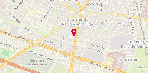 Plan de IDELMAHJOUB Nadia - Psychologue, 118 avenue du Général Leclerc, 75014 Paris