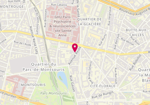 Plan de WOJAKOWSKI Mireille, 8 Avenue Reille, 75014 Paris