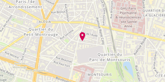 Plan de PLACE Nathalie, 32 Rue Saint-Yves, 75014 Paris