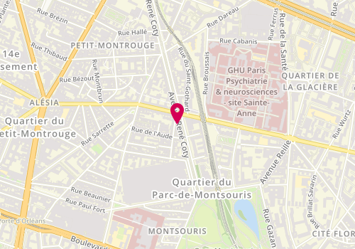 Plan de JULLION Annick, 42 Avenue René Coty, 75014 Paris