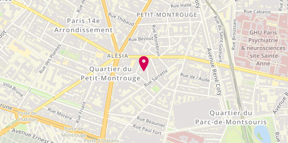 Plan de NAEGER Dominique, 12 Rue du Lunain, 75014 Paris