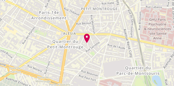 Plan de COHEN-DEVRIES Claudine, 12 Rue Lunain, 75014 Paris